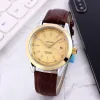 2024 Novos relógios de luxo de alta qualidade Três pontos Mens Automático relógio mecânico Designer Relógios de pulso Top Brand Fashion Leather Strap