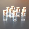 Bottiglie di stoccaggio 50pcs 0,5 ml mini piccoli fiale di vetro in vetro in sughero.