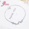 Link Bracelets Middle East Women Girl Wristband 925 Sterling Silver Blue Beads Handmade Charming Bangle Jewelry Nice Birthday Gift