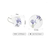 Kaffeetöpfe Retro -Keramik -Tasse und Teller Set Vintage Purple Orchide Office Nachmittag Tee Frühstück Tassen Design Sinn Urlaubsgeschenk