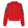 Women's Jackets Fashion Sequined Beaded Short Coat Female 2024 Spring Autumn Elastic Slim Casual Jacket Tops Red Black Outerwear