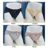 Underpants Sexy Men Ice Silk Lace Breathable Sweat Panties Bow Comfortable Sissy Underwear Bulge Pouch Erotic Lingerie