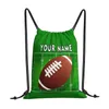 Shopping Bags Soccer Custom Your Name Drawstring Bag Backpack Fashion Sports Gym Outdoor Travel Storage Teenager Casual