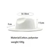 Autumn Winter Womens Felt Hat Fedoras Big Brim Hats for Women Style British Vintage Church Hats Lady Flat Brim White Jazz Cap 240419