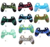 Camuflagem Silicone Rubber Case Skin Grip Tampa para PlayStation 4 PS4 Controlador Anti Slip Slip Silicone Protective Skin Case6973885