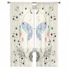 Curtain Bohemian Moon Stars Butterfly Sheer Tulle Curtains For Living Room Valance Kitchen Bedroom Window Voile Drapery