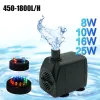 Accessories 220V 4501800L/H Fountain pump with LED Light Aquarium Fountain Pond Pump Fish Tank Garden Pond Pumps 825W Multiple Sizes