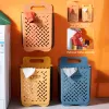 Organizzazione Cesta di bucato sporco di plastica pieghevole cesto di lavanderia per la casa bagno vaccine biancheria bianche