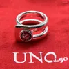 Cluster Rings 2024Unode50 Europese en Amerikaanse mode Hoge kwaliteit Gem Ring Dames Romantische sieraden Geschenktas
