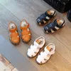 Skórzane sandały chłopcy miękki Latem i dziewczyny dla dzieci buty plażowe dla dzieci Princess 240408