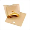 Other Bakeware Toaster Bags Grilled Cheese Sandwiches Reusable Non-Stick Bake Toast Bread Bag Microwave Heating Bh3058 Tqq Drop Deli Ottmv