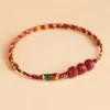 Geomancy Accessory DIY Design Koi Women's Red Rope Hand -Woven Vermilion Lotus Braceletが大量で優れた品質