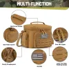 Bento Boxes Tactical Lunch Bag For Men Military Heavy Duty Lunch Box Work Läckesäker isolerad Hållbar termisk kylväska Måltid Camping Picknick L240311