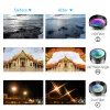 Heating APEXEL Universal 6 in 1 Phone Camera Lens Kit Fish Eye Lens Wide Angle macro Lens CPL/StarND32 Filter for almost all smartphones