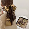 8x120cm Designer Letters Print Floral Silk Scarf Headband for Women Fashion Long Handle Bag Scarves Paris Shoulder Tote Luggage Ribbon Head Wraps