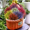 Decoratieve bloemen 5 pakketten kunstmatige nep buitenplanten uv resistent lavendel bloem plastic struiken binnen buitenhangende decoraties