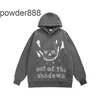 24ss High Street Trendy Hoodie Letter Skull Star Foam Print Loose Velvet Hooded Sweater Hellstar