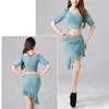 Scene Wear Belly Dance Top Kjol Set Performance Dress Suit Carnaval Disfraces vuxna Rave outfit Woman Festival Sexig kläder