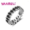 Cluster Rings Cool Punk Geometric Pattern Irregular Shape Multi-color 925 Sterling Silver Wedding Ceremony Christmas Surprise Gift