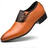 Dress Shoes Men's Fashion Pointed Breathable Versatile Formal Youth Leather Waterproof Shallow Casual