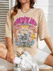 Kadın Tişört Dans Kafatası Baskısı Kadın T-Shirts Serin rahat tshirtler rahat moda komik tişörtler hip hop büyük boy kadınlar y240420