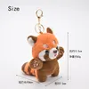 Authentique Cartoon mignon Pendants de jouets en peluche Panda, Keychains culturels et créatifs du zoo, en gros des pendentifs de raton laveur de poupée