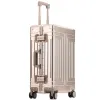 Carry-Ons 20"24"26"30" Inch Aluminum Trolley Suitcase Waterproof Metallic Cabin Luggage Trolly Bag Aluminium Travel Suitcase With Wheels