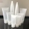 Storage Bottles Refillable Travel Leakproof Plastic Tubes Sample Packing Jars Squeezable Makeup Container With Screw