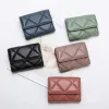 Portefeuilles de luxe de luxe en cuir portefeuille mouton mince mini sac manuel pour femmes porte-carte porte-identifiants porte-carte carte porte-monnaie
