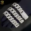 Prix en gros Silver Jewelry Factory Panyu hiphop glacé D Color Vvs Lab Diamond Cuban Link Chain Moisanite 14k Gold plaqué