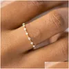 Anneaux de bande minuscules petits anneaux pour femmes Gold Color Cumbic Zirconia Midi Finger anniversaire accessoires accessoires