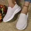 Casual Shoes Women's Breathable Mesh Flat 2024 Fall Slip-on Sports Knitted Soft Sole Tennis Zapatillas Mujer