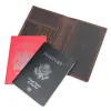 Holders Top Quality Men Credit Card Holder Genuine Leather Passport Cover Travel Passport Holder Bag Passport Case Wallet Driver License