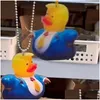 Other Festive Party Supplies Ducks Pendant Car Rearview Mirror Key Chain Decoration Flat Acrylic Trump Drop Delivery Home Garden Dhtl4