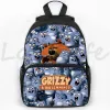 Backpacks Grizzy and the Lemmings Backpack Girls Boys School Sac Sunlight Grizzly Bear Sac à dos Étudiants Cartoon Rucksack Travel Mochila