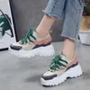 Fitness Shoes Women Sneakers for Vulcanize Casual Fashion Dad Platform 2024 Black Woman