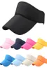 11 färger män kvinnor sol visor hatt sport tennis golf hattar justerbar sport pannband klassisk sol sport visor cap sommar hat7014649