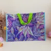 Bags VB Reusable shopping bag purple pattern travel one shoulder storage bag beach bag