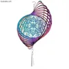 Big Mandala Outdoor Garden Decoration Wind Spinner Balcony Crystal Wind Chimes Metal Home Wall Hanging Sun Catcher Decor Pendant 240409