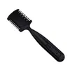 Hair Cutting Comb Black Handle Hair Brushes with Razor Blades Barber Scissors Hair Salon Thinning Hairdressing DIY Styling Tools