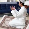 Tapete de oração para o manto de chenille de chenille muçulmano que não desliza