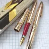 Pens novo antigo vintage forword 526 tinta de caneta fina fina de cartões de papelão de papelão manual de alumínio longfeng handenatários nos anos 80