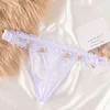 Women's Panties Lacy Metal Rhinestone Letter Thong For Sexy And Fun Lace Underwear Custom Seamless Plus Size