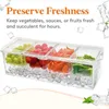 Storage Bottles Fruit Compartment Box Snack Fridge With Ice Space Detachable Lid 4 Salad For Vegetable
