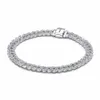 Бисера 2024 г. Новые последние 925 Shier Sparkling Fl Diamond Heart Sun Bracelet Bracelet Diy Пара с капля