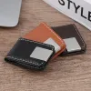 Klipp plånbok visitkort smala pengar fick magnetiskt innehavare läder klipp kredit minimalistiska