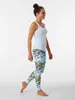 Pantaloni attivi con leggings elettrici galling in palestra donna alta