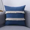 Pillow Tassel45x45 Cm White Case Hair Decorative Soft Cover For Bedroom Home Textile Bedding Use