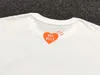 Vitt tryck T-shirt män kvinnor överdimensionerade tee högkvalitativa toppar kort ärm
