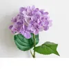 Dekorativa blommor Heminredning Simulering Hydrangea grenar Plastiska falska konstgjorda röda hortensior 3D -tryck blomma sovrum dekoration